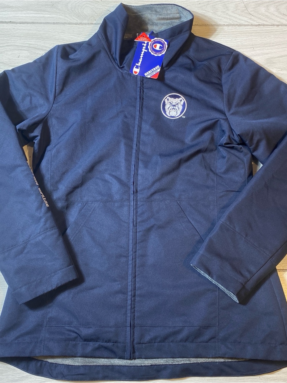 New Champion Butler Bulldogs Navy Blue Water Resistant Full Zip Jacket WoMen's M